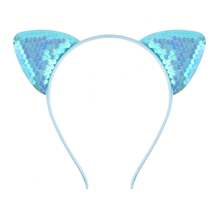 1/12pcs Cat Ear Sequined Headband Hair Accessories For Women, Cute Party/Festival Headdress,Cat Ears,Hairband,Hair Hoop Headbands - Multicolor - View 27