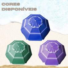 Large Giant 2.40 M Beach And Pool Umbrella Summer Items - Purple - View 4