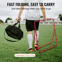 Soccer Rebounder Rebound Net Rebound Board, Portable Soccer Training Gift Football Wall, Angle Goal Net, Auxiliary Tools And Equipment For  All Ages, Easy To Install And Perfect Storage, Passing And Shooting Practice - 39"x39" Black - View 5