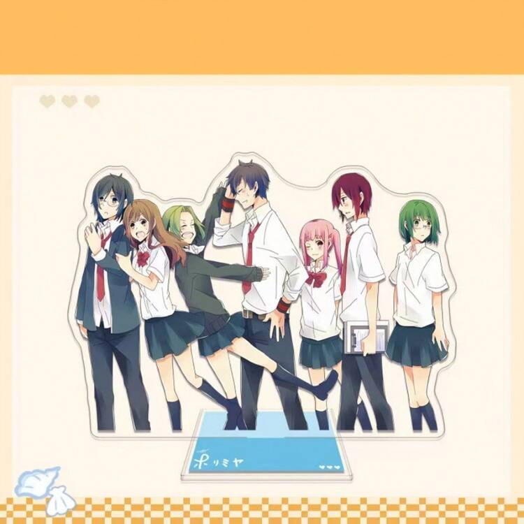 5pcs/Set Hori-San To Miyamura-Kun Acrylic Anime Stand Keychain, Double-Sided Badge, Translucent Card - Multicolor - View 8
