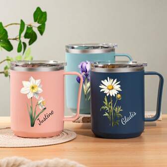 Taza de café personalizada para dama de honor, vaso personalizado con flor de nacimiento, propuesta de dama de honor, botella de agua de acero inoxidable, regalos para la fiesta de la novia, regalo de San Valentín para mujeres, reutilizable, multifuncional, ornamental, fácil de limpiar, elegante, exquisito, de alta calidad, lindo, adorable, personalizado, único, regalos ideales para él, regalos ideales para ella, ella, novio, novia, papá, mamá, familia, amigos, hijo, hija, estudiantes, trabajadores, niños, oficina, sala de té, escuela, hogar, renovación del hogar, calendario festivo