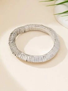 1pc Handmade Beaded Stretch Metal Bracelet Set, Retro Exaggerated High-End Daily/Business/Travel Wear - Beaded Bracelet - View 15