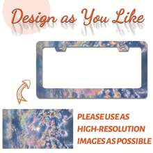 Custom 6x12 Inch Aluminum Personalized License Plate Frame, Record Your Memorable Moments, High Attention Catching Customized License Plate Frame, Personalized Design With Photo, Text, Logo (1 Set)