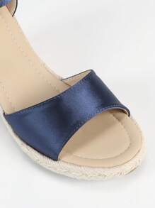 Women's Platform Sandals, Casual Open Toe Thick Sole Summer Shoes, Comfortable Strap Design With Buckle & Rope Bottom