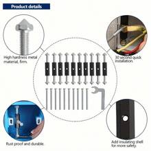 Kit Reparo Salva Caixinha 4x2 Luz Interruptor Com 10 Peças - Preto - Visão 9