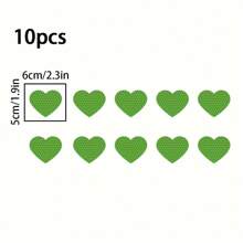10 miếng dán phản quang hình trái tim dễ nhìn cho xe hơi khi lái xe ban đêm, thích hợp cho cản xe, xe máy, mũ bảo hiểm - Một cỡ - Xem 16