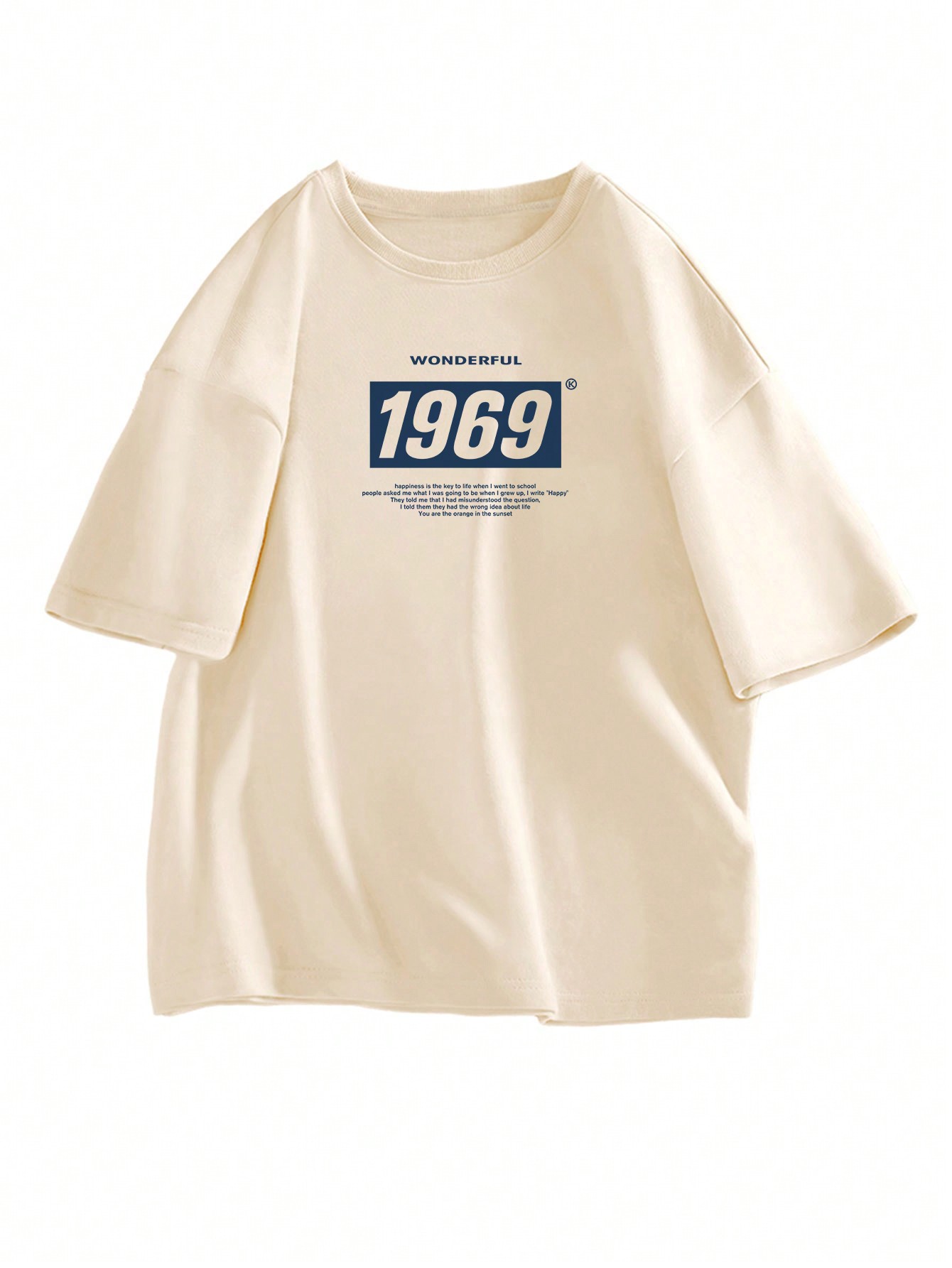 Men Slogan Graphic Drop Shoulder Tee