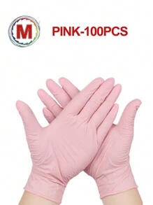 Guanti monouso in nitrile rosa, senza lattice, impermeabili, antistatici e multiuso, adatti per tintura dei capelli, saloni, cucina, pittura, arti e mestieri, pulizie domestiche, cucina, bagno, prodotti per la casa - rosa - Visualizzare 27