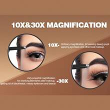 2pcs/Set 30X Magnifying Mirror, Tweezer, Two Suction Cups Magnifier Travel Set, 30X Magnification Makeup Mirror Bathroom Suction Cup Shaving Black Head Suction Round Small Mirror Pulling Acne, 2 Suction Cups, Portable Cosmetic Magnified Mirror For Women Men ,Makeup,Cheap,Room Decor,Vanity,Travel,Bedroom,Makeup Accessories,Mirror,Vanity Mirror - Multicolor - View 6