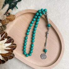 33 件高品质全新绿松石穆斯林祈祷珠，手工制作 Tasbih 10 毫米原创设计 - 彩色 - 查看 7