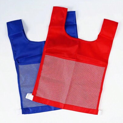 BELLKIDS 1 Pc Pocket Vest, 4 Colors, Card Insertable, Group Competition, Interactive Game Props, Cognitive Games, Card Insertable Vest, Suitable For Home, Classroom, Outdoor, Party Games, Teaching Aids,Back To School