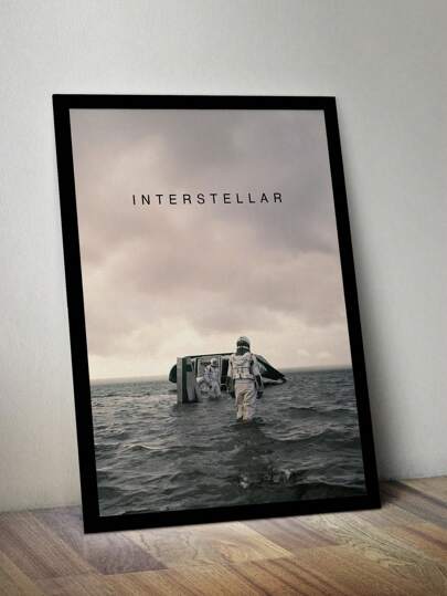 1PC Interstellar Minimalist Movie Poster, Canvas Print Poster, Space Art Print Poster, Movie Poster, Movie Wall Art, Wall Decoration, Bedroom Living Room Office Wall Art Decoration, No Frame