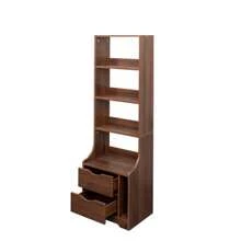 Night Stand With Bookshelf, Night Stand With 2 Storage Drawers For Bedroom, Storage Shelves And Drawers For Living Room