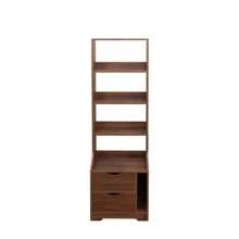 Night Stand With Bookshelf, Night Stand With 2 Storage Drawers For Bedroom, Storage Shelves And Drawers For Living Room