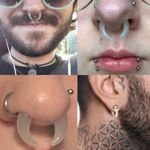 1 pieza/2 piezas Kits de estiramiento de vidrio acogedor 14G-2G Pinzas taper con anillos en O Retenedores de septo de búfalo Perforación corporal hipoalergénica