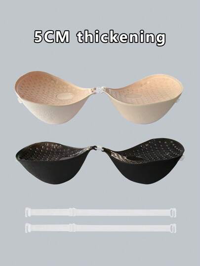 1 件/2 件厚隐形粘合胸罩/乳房提升胶带，适用于连衣裙，增强乳沟，提升和塑造小胸围/小胸围