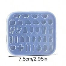 Molde de resina para accesorios médicos, molde de silicona para accesorios, molde de líquido de resina, molde de silicona para llaveros de resina, molde de resina - Silicona - Ver 10
