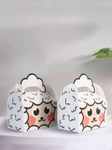 5 piezas/10 piezas Cajas de regalo con diseño de cordero lindo, cajas decorativas de empaquetado para la fiesta del Festival Eid Al-Adha