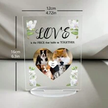1 pezzo Supporto espositivo personalizzato in acrilico con foto e testo, include forme rotonde, rettangolari, quadrate, a cuore, con base, forniture di alta qualità per matrimoni, San Valentino, coppie, Festa del Papà, foto di animali domestici, numero del tavolo del matrimonio, menu del tavolo del ristorante, multifunzionale, anti-muffa, decorativo, riutilizzabile, raffinato, elegante, di alta qualità, adorabile, moderno, personalizzato, unico, per anniversari, per compleanni, per festa della casa, per laurea, cucina, sala da pranzo, camera da letto, ufficio, soggiorno, casa, giardino, sala da tè