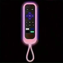 1pc Silicone Remotes Cover Case Compatible With Roku Express | Roku Express 4K+ | Battery Case TCL Roku TV Roku Streaming Stick 4k+ Remote, Silicone Protective Controller Universal Sleeve Glow In The Dark - Multicolor - View 9