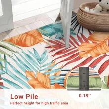 Modern Living Room Printed Area Rug Easy To Clean Home Aesthetic Decor Carpet Stain Resistant Non Shedding Floorcover Low Pile Thin Soft Doormat Non Slip Bordered Mat Throw Rug For Dinning Room Entrance Bathroom Bedroom Laundry Kitchen