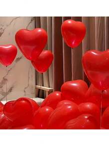 100 unidades de globos blancos con forma de corazón para bodas, San Valentín, cumpleaños, decoración del hogar, aniversarios, fiestas temáticas, decoración de jardín/patio, reuniones familiares, accesorios para fotos