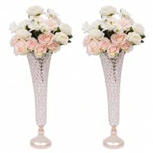2/4Pcs Crystal Wedding Flower Vase Table Decorative Centerpiece For Wedding, Crystal Flower Stand Home Decoration