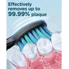 成人电动牙刷，8 个刷头，牙齿美白，持续时间 60 天，5 种模式，适合家庭、旅行