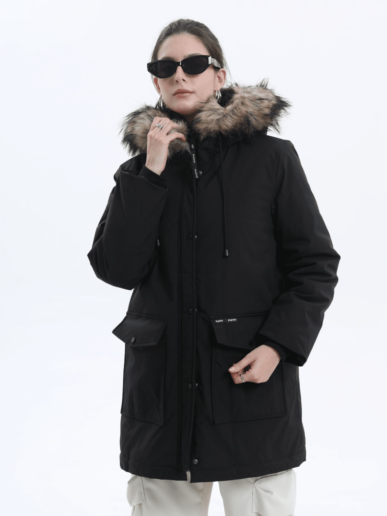 Winter Parka Jackets For Women,Thickened Ladies Puffer Jacket With Faux Fur Lining, Waterproof,Warm, Hooded Womens Winter Coats For Cold Weather