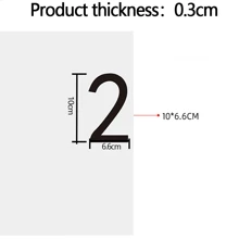 10cm(0-9)Acrylic Mailbox Number, Office Door Number Sticker, Enhanced 3D Effect Signage - Multicolor - View 8