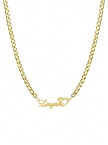 Custom Shiny Frosted Name Necklace Women Girl Charm Personalized Stainless Steel Half Wrap Love Letter Necklace Couple Pendant Family Jewelry Birthday Holiday Gift Christmas Gift For Her,Gold,Silver,Stylish,Colorful,Vintage,Unisex,Hipster,Simple,Casual,Custom,Personalized,Unique,Ideal Gifts For Him,Ideal Gifts For Her,Her,Boyfriend,Girlfriend,Dad,Mom,Family,Friends,For Anniversaries,For Birthdays,For Graduation,For Prom,For Party,Jewelry Women,Elegant Outfit