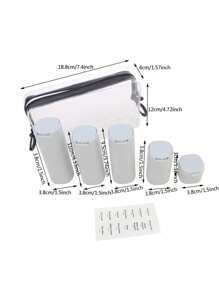 Travel Bottles Set For Shampoo, Conditioner, Lotions, Creams - Reusable Containers