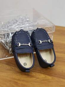 Yibubu Blue Infant Shoes. Fashionable Infant Boy Shoes. Comfortable Soft-Soled Infant First Walkers Toddler Infant Shoes. Newborn Infant Casual Flat Shoes. - Blue - View 2