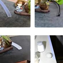 Classic Style Silicone Water Barrier For Shower And Bathroom - Self-Adhesive, Bendable, Waterproof Seal Strip For Dry And Wet Separation, Mold Resistant Side Splash (Pack Of 1) Home Bathroom Decor Fall Decor Back To School - Multicolor - View 9