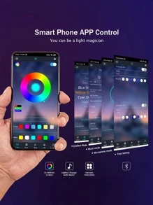 1 个大号外壳蓝牙霓虹灯带，带 APP 智能控制，电视背景 LED 灯条，RGB 霓虹灯防水，适用于电视显示器背景照明，家庭聚会节日装饰，室内客厅卧室游戏室氛围照明