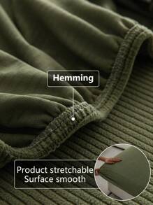 1 件纯色毛绒沙发套，弹性环绕沙发套，温暖舒适简约风格，防宠物防滑，四季可洗，适用于客厅、卧室、办公室、1/2/3/4 座沙发，带扶手和靠背 - 綠色 - 查看 8