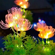 1pc Solar Powered Garden Light, Cosmos Flower Solar Light, Outdoor Solar Lamp For Garden, Yard, Landscape, Patio, Walkway, Cemetery Decoration