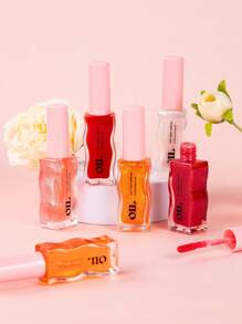 PAORPEVM 1/2PCS 8ml水果蜂蜜精华唇油持久保湿淡化唇纹唇彩透明珠光唇釉两种包装样式随机发货不影响使用送妈妈的礼物 - 彩色 - 查看 8