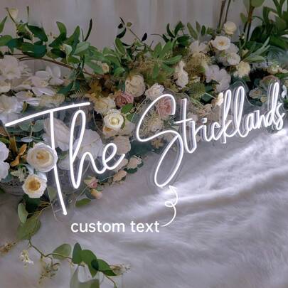 Custom Neon Sign Room Decor,Neo Light Signs Wall Decor Customizable For Wedding Decor,Personalized Led Neon Light Sign For Wedding Birthday Gifts,Custom LED Name Sign For Bedroom Party Business Bar Salon Light Up Sign USB Power.,Customized Crafts,Vintage,Home & Living,Haunt Your Home, Autumn Home Refresh, Xmas Decoration