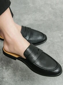 Męskie sandały z zamkniętymi palcami - 2025 Nowe modne wsuwane mokasyny casualowe, oddychające buty typu mule