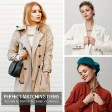 2 件/4 件复古花卉印花开衫领口胸针