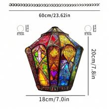 1 stuk klassieke geometrische lantaarn hangende ornament 2D geschilderd acryl huisdecoratie muur deur en raam hangende kunst ideale dagelijkse kantooraccessoires slaapzaaldecoratie gepersonaliseerde geschenken interessante geschenken voor koppels en vrienden creatieve tuindecoraties, woondecoratie, kamerdecoratie, muurdecoratie verjaardag afstuderen schooldecoratie schoolverrassing terug naar school