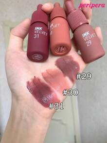 Peripera K-Beauty 墨感絲絨唇膏，高顯色度，持久顯色，輕盈，無麩質，無防腐劑，絲絨啞光唇膏，液態唇膏，滑順，長效顯色 - #29 Cocoa Nude - 查看 6