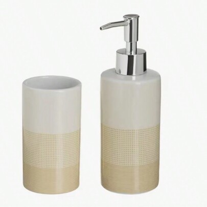Bloom Store-Set baño Ceramica ,Juego de Accesorios de Baño 200 ML.Regalo Ideal para la decoración y organización del hogar