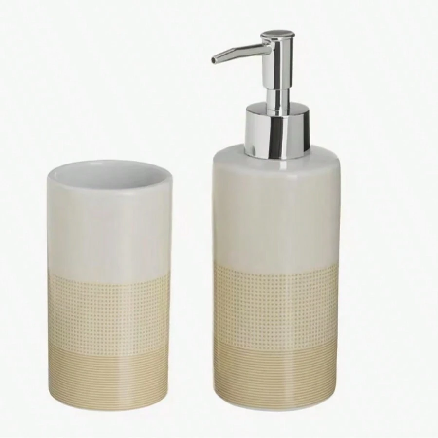 Bloom Store-Set baño Ceramica ,Juego de Accesorios de Baño 200 ML.Regalo Ideal para la decoración y organización del hogar