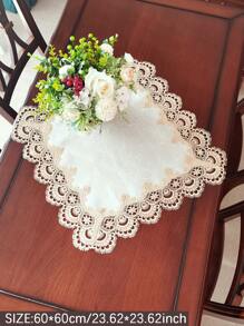 1 chiếc khăn trải bàn 100% vải polyester với viền ren tan trong nước tinh tế, phong cách Châu Âu, thích hợp cho nhà bếp, bàn ăn, bàn làm việc, bàn hội nghị, hình chữ nhật, hình vuông, bàn tròn, tủ tivi, bàn cà phê, miếng lót đĩa, trang trí nhà cửa, trang trí ngày lễ, sinh nhật, bữa tối ở biệt thự, thảm dã ngoại ngoài trời, mọi mùa, trang trí phòng tiệc và đám cưới, sân vườn, tụ họp gia đình, trang trí tiệc cưới, nhiều kích cỡ có sẵn - Màu be - Xem 6