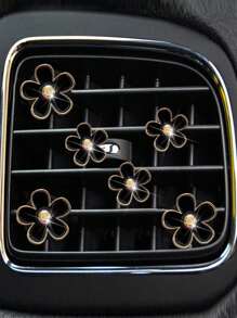 6pcs Alloy Charming Daisy Designed Air Vent Clips, Car Vent Decoration Clips, Auto Interior Accessories - Multicolor - View 9