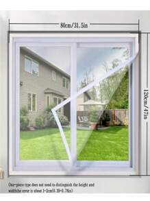 Self-Adhesive Polyester Anti-Mosquito Window Screen Net, Breathable & Transparent Mesh Curtain For Fly Bug Protection, No-Drill Installation