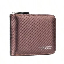 2025 Minimalist Carbon Fiber Men Wallet, Large Capacity Zipper Coin Purse, Card Holder Organizer Wallet, Ideal Gift For Men, New Year & Valentine's Day