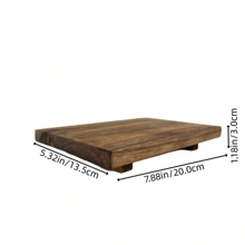 1 pieza Bandeja de madera, adecuada para comida, tabla de charcutería, plato de quesos, bandeja de cama, bandeja de mesa de café, bandeja de té, decoración de mesa de cocina y comedor, apta para varias ocasiones, regalo de Navidad - Amarillo - Ver 13